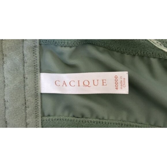 Cacique 40 DDD BRA Green Floral Lightly Lined T-Shirt No Wire LANE Bryant - Picture 6 of 7